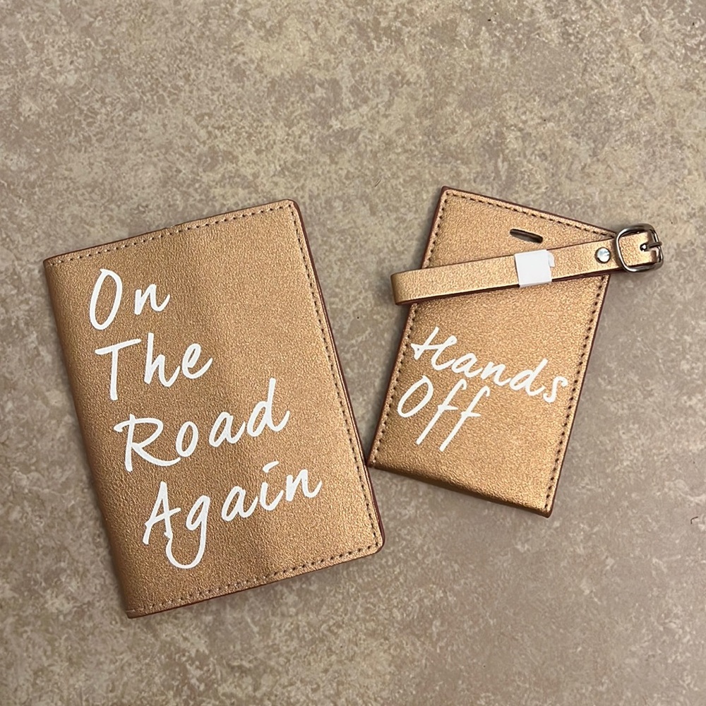Passport and luggage tag set